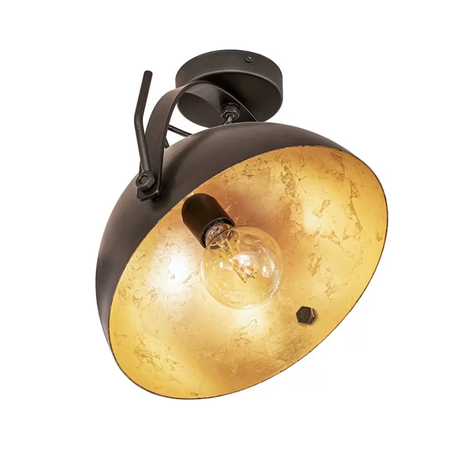 Plafondlampen | Design Verlichting>Straluma Plafondlamp koepel 30 cm gunmetal/goldleaf