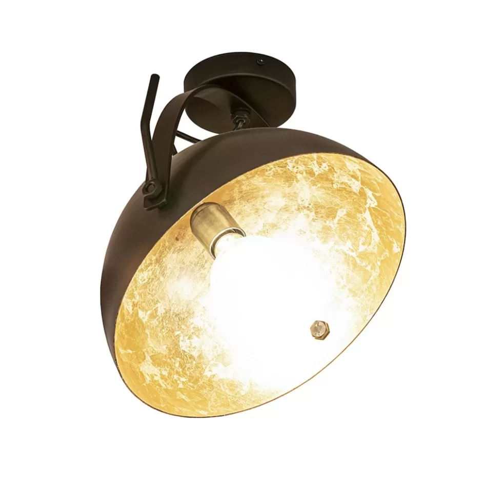 Plafondlampen | Design Verlichting>Straluma Plafondlamp koepel 30 cm gunmetal/goldleaf