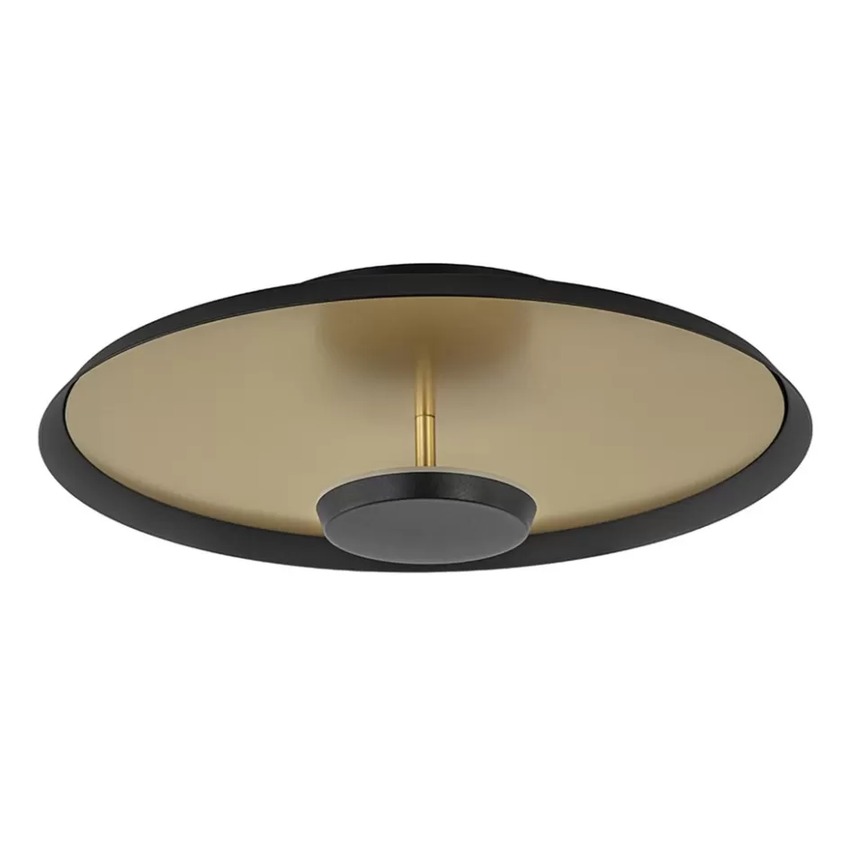 Plafondlampen | Plafonnières>Straluma Plafondlamp Oro 35cm zwart/matgoud