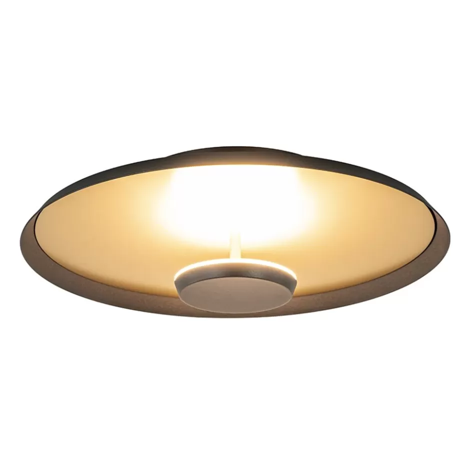 Plafondlampen | Plafonnières>Straluma Plafondlamp Oro 35cm zwart/matgoud