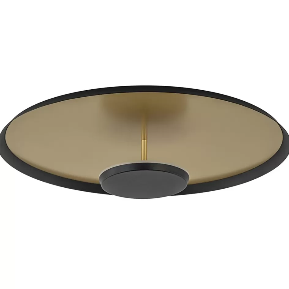 Plafondlampen | Plafonnières>Straluma Plafondlamp Oro 45cm zwart/matgoud