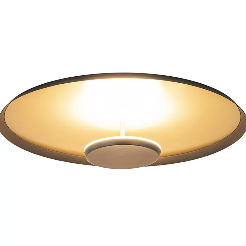 Plafondlampen | Plafonnières>Straluma Plafondlamp Oro 45cm zwart/matgoud