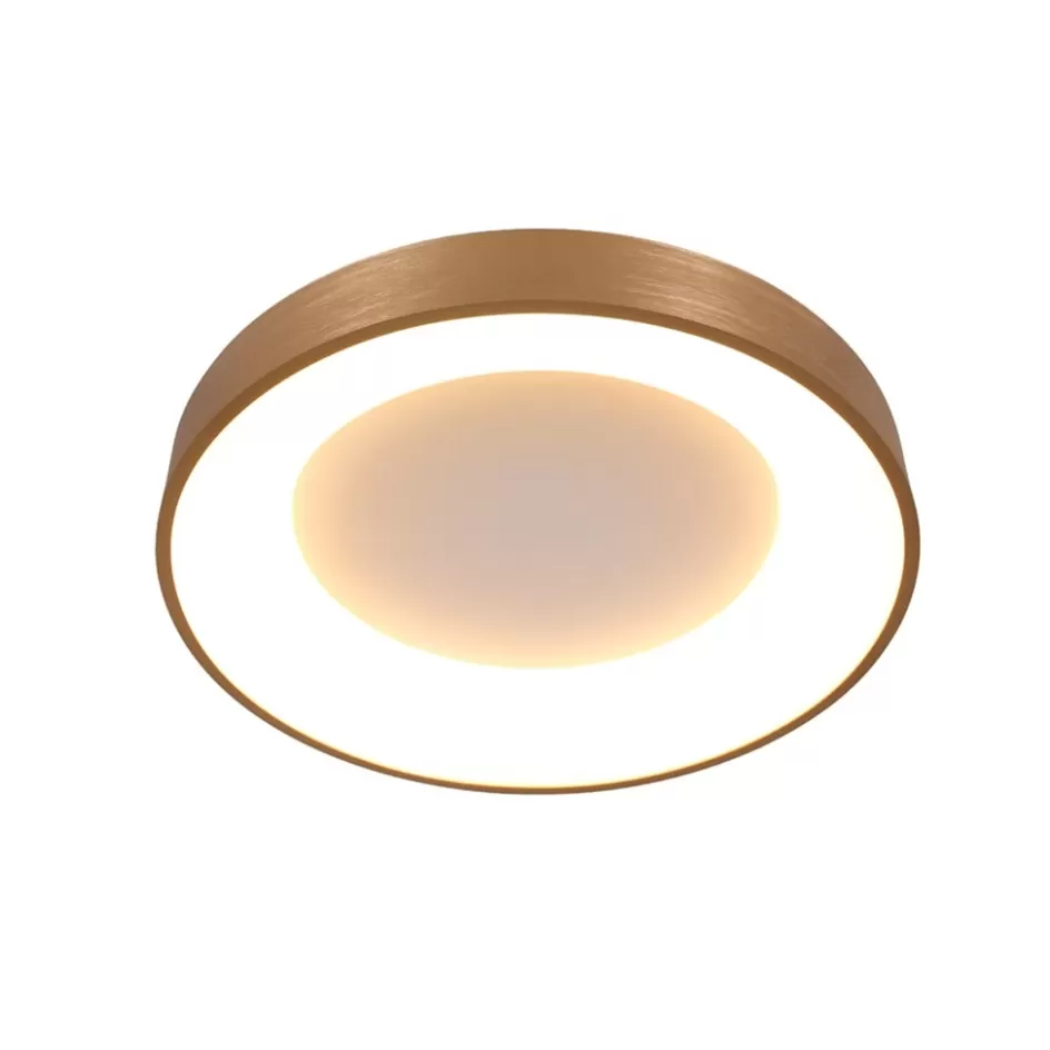 Plafondlampen | Plafonnières>Straluma Plafondlamp Ringlede 38cm matgoud