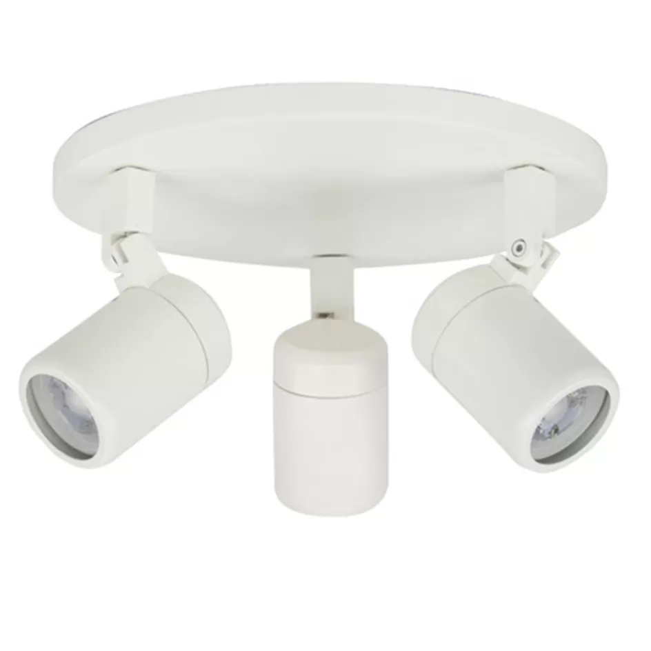 Plafondlampen | Opbouwspots>Straluma Plafondspot Rain 3L rond wit IP44