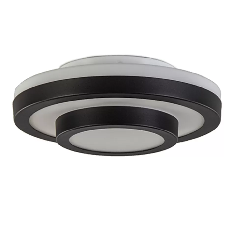 Plafonnières | Keukenverlichting>Straluma Plafonnière Master zwart+opaal glas IP44