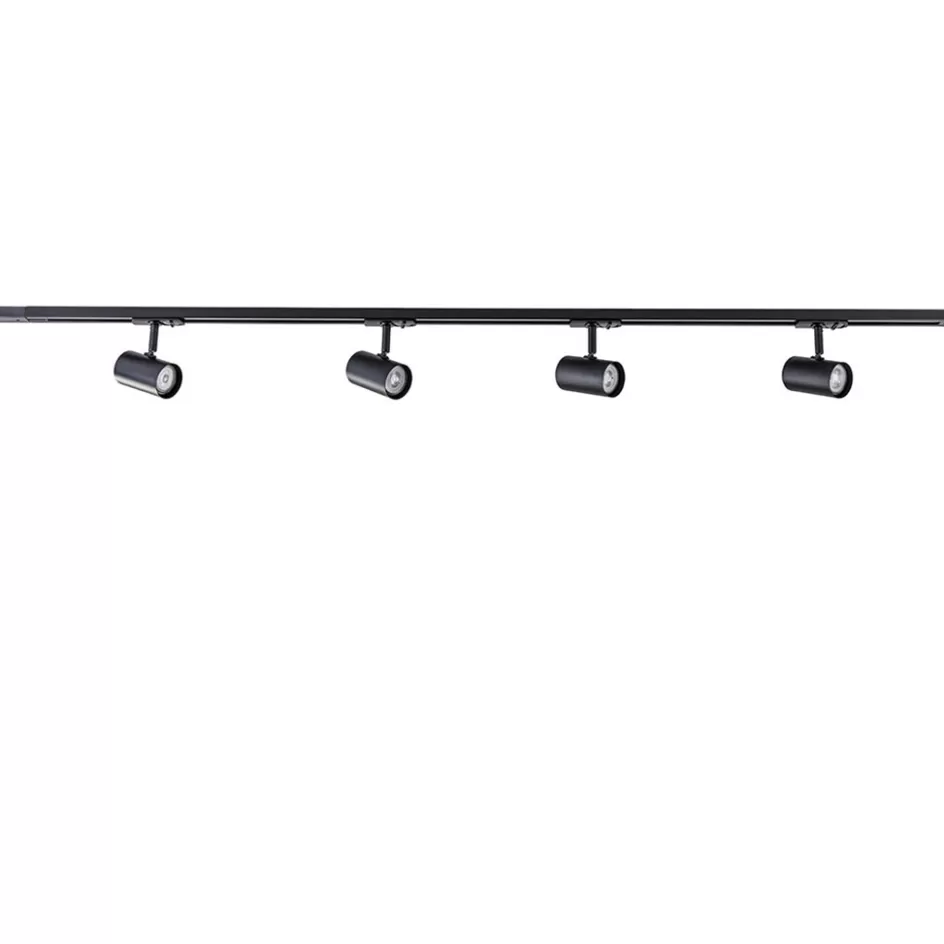 Plafondlampen | Opbouwspots>Straluma Rail Trackline set 1.5m zwart 4 spots