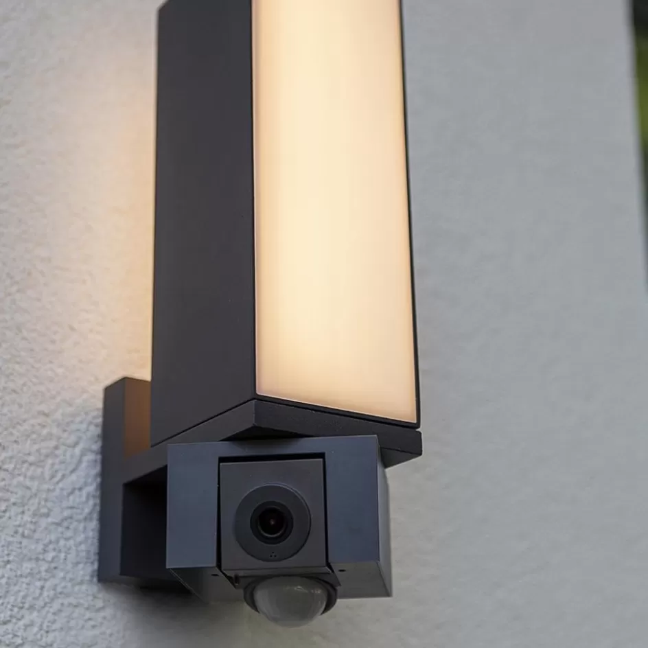 Wandlampen | Buitenlampen>Straluma Rechthoekige LED buitenlamp met camera en bewegingssensor