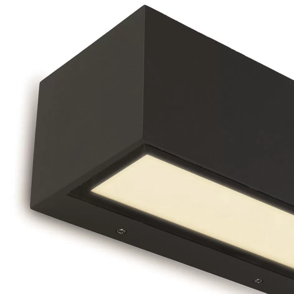 Wandlampen | Buitenlampen>Straluma Rechthoekige LED buitenlamp up+down mat zwart