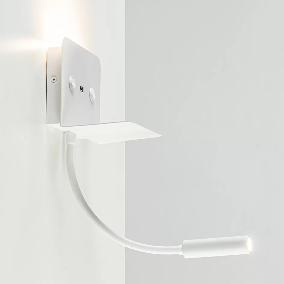 Wandlampen | Bedlampjes>Straluma Rechthoekige wandlamp inclusief LED en USB