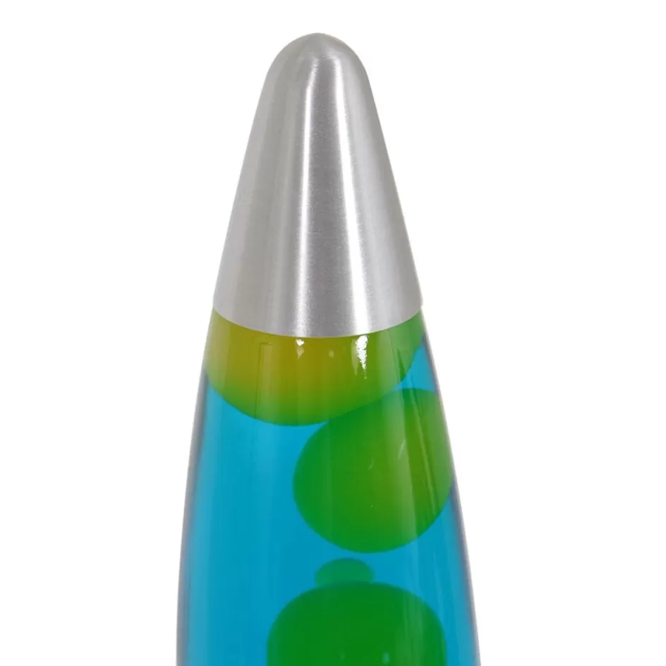 Tienerkamerlampen | Kinderkamerverlichting>Straluma Retro tafellamp Lava blauw water met groen