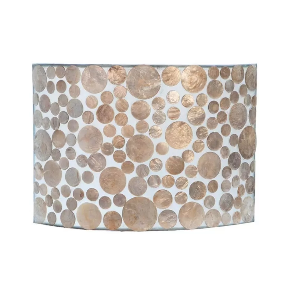 Schelpenlampen | Woonkamerlampen>Straluma Romantische Schelpen wandlamp coin beige