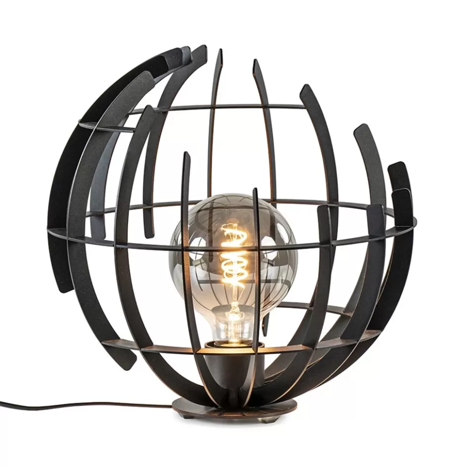 Tafellampen | Design Verlichting>Straluma Ronde tafellamp Terra 35 cm zwart metaal