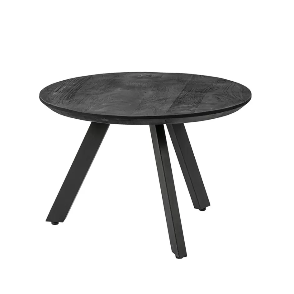 Bijzettafels | Salontafels>Straluma Salontafel rond hout zwart 60 cm