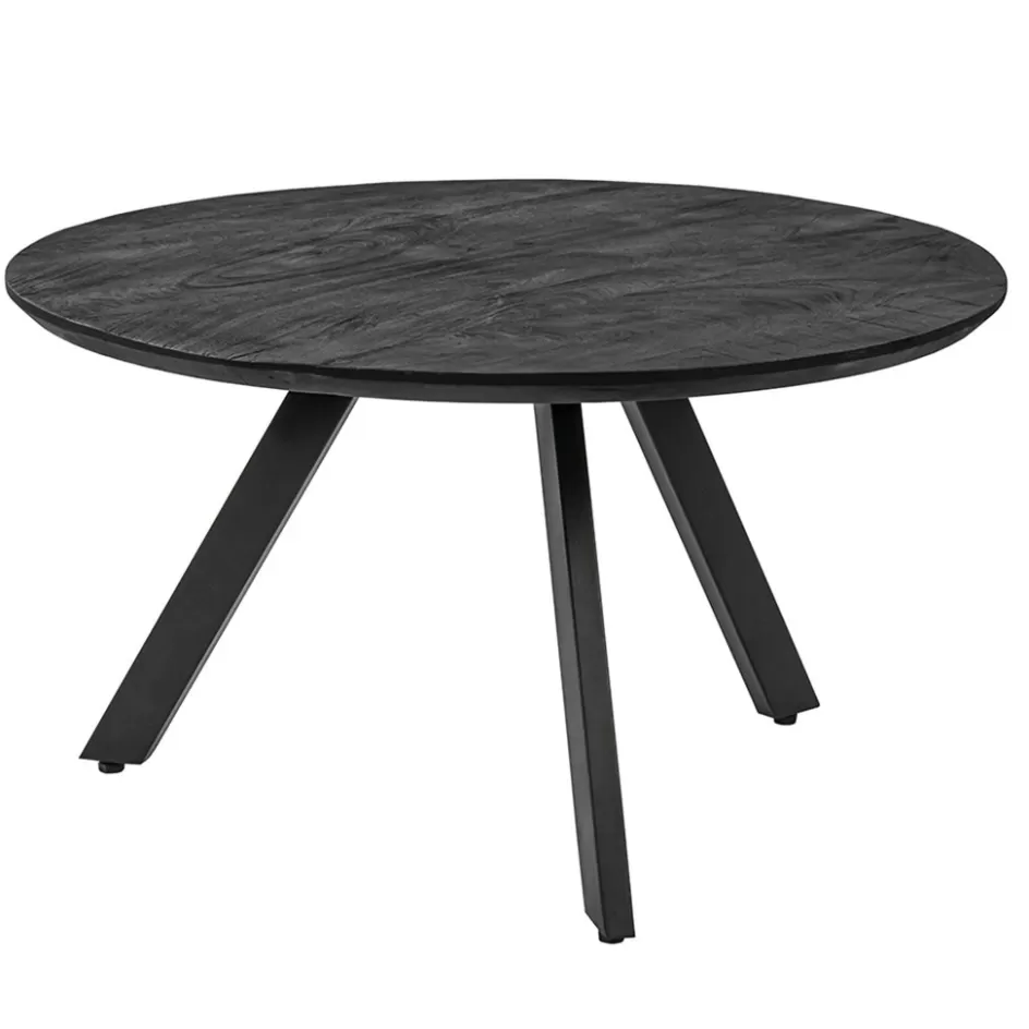 Bijzettafels | Salontafels>Straluma Salontafel rond hout zwart 80 cm