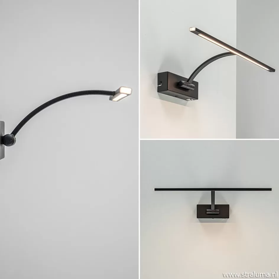 Wandlampen | Woonkamerlampen>Straluma Schilderijlamp Matisse zwart 34cm