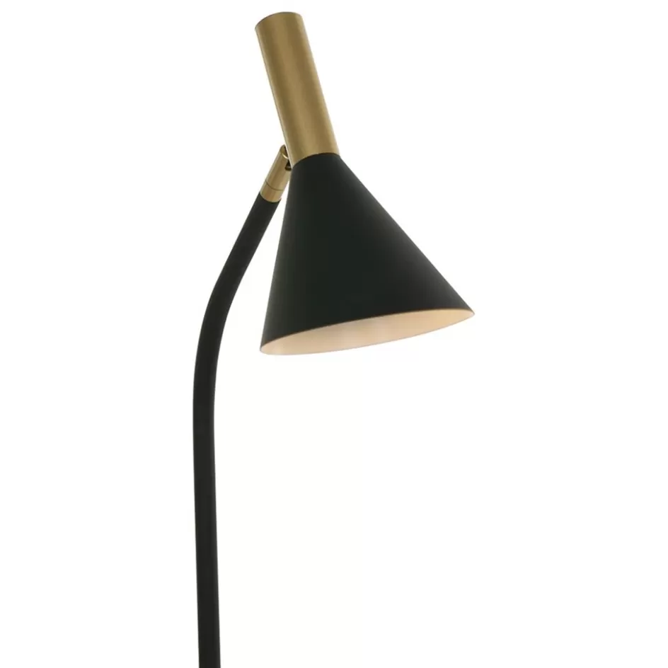 Vloerlampen | LED Vloerlampen>Straluma Staande leeslamp Anne's Choice zwart/goud