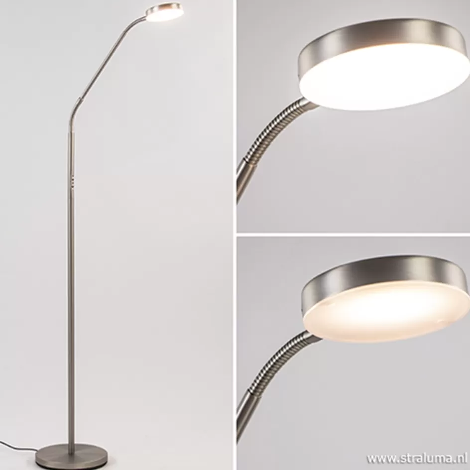 Vloerlampen | Leeslampen>Straluma Stalen lees/vloerlamp LED dim to warm