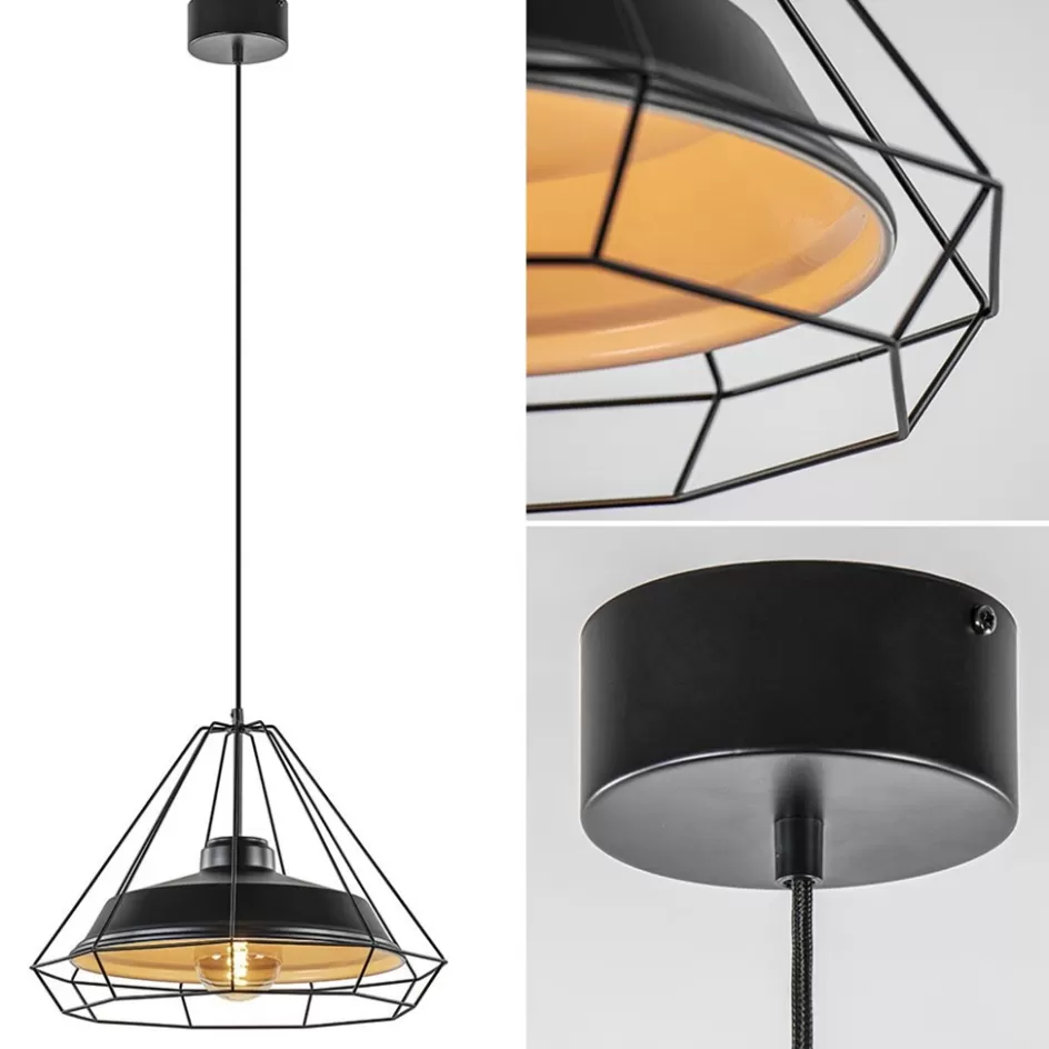 Woonkamerlampen | Slaapkamerlampen>Straluma Stoere hanglamp industrieel/Scandinavisch mat zwart