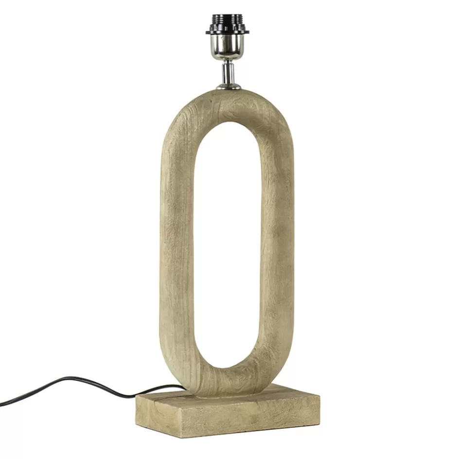 Tafellampen | Lampenvoeten>Straluma Stoere lampvoet hout naturel Light and Living