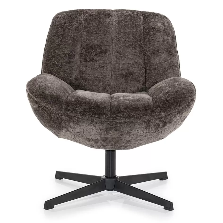 Fauteuils>Straluma Stoffen fauteuil Derby bruin draaibaar