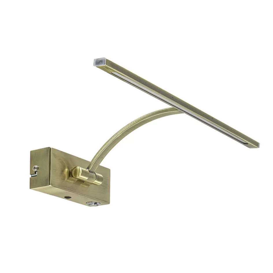 Wandlampen | Kantoorverlichting>Straluma Strak klassieke wandlamp brons dimbaar LED