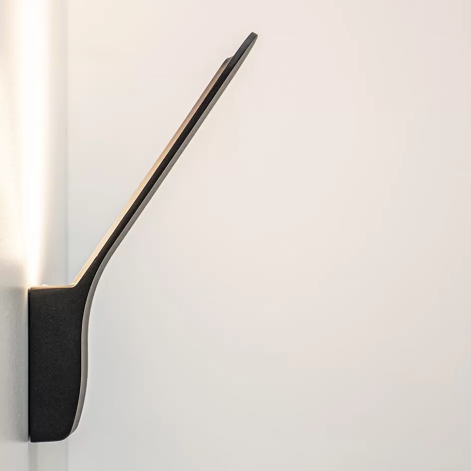 Wandlampen | Buitenlampen>Straluma Strakke design LED buitenlamp zwart wand