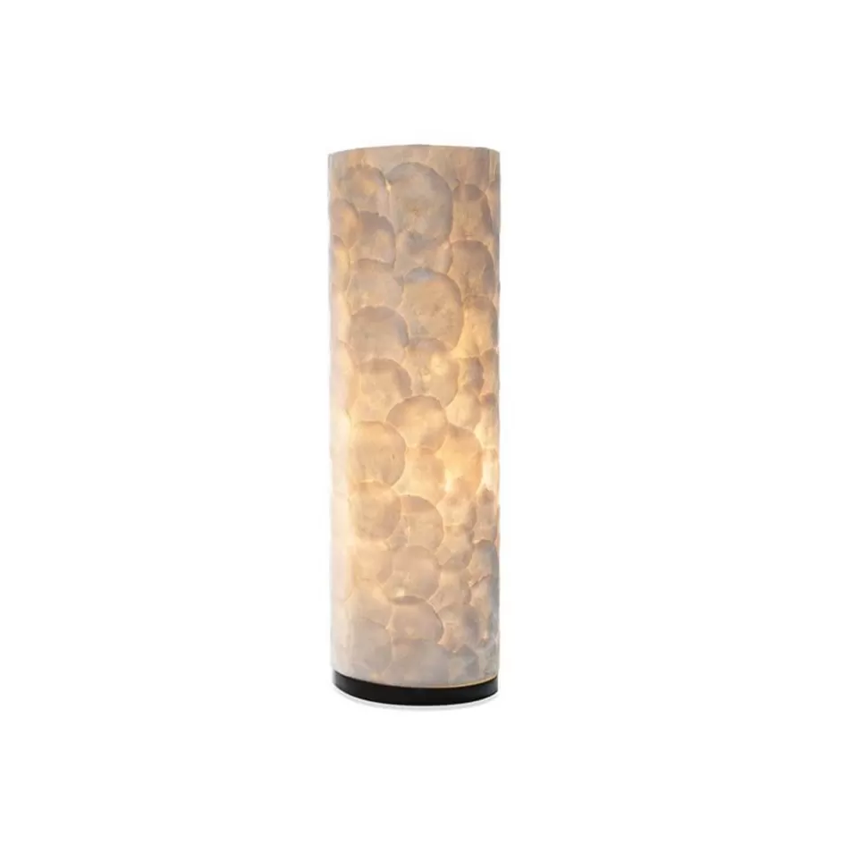 Schelpenlampen | Woonkamerlampen>Straluma Tafellamp 40 cm cilinder creme schelpen