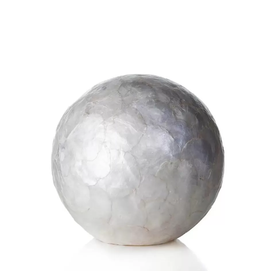 Schelpenlampen | Woonkamerlampen>Straluma Tafellamp ball 30 cm rond creme schelpen