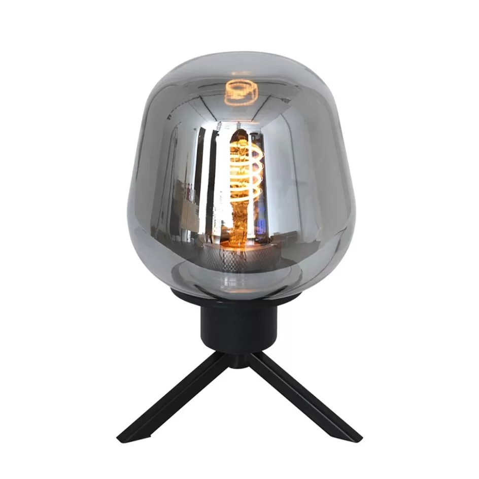 Driepoot lampen | Woonkamerlampen>Straluma Tafellamp driepoot kegel smoke glas