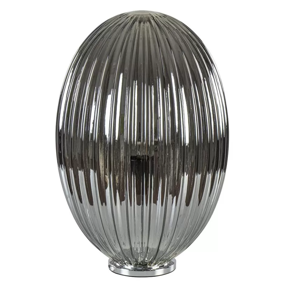 Tafellampen | Luxe Verlichting>Straluma Tafellamp Egg Rib smoke glas