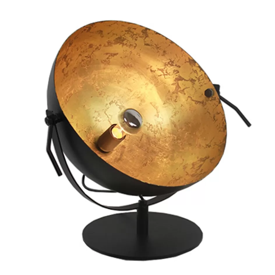 Woonkamerlampen | Slaapkamerlampen>Straluma Tafellamp Larino gunmetal/goldleaf 30cm