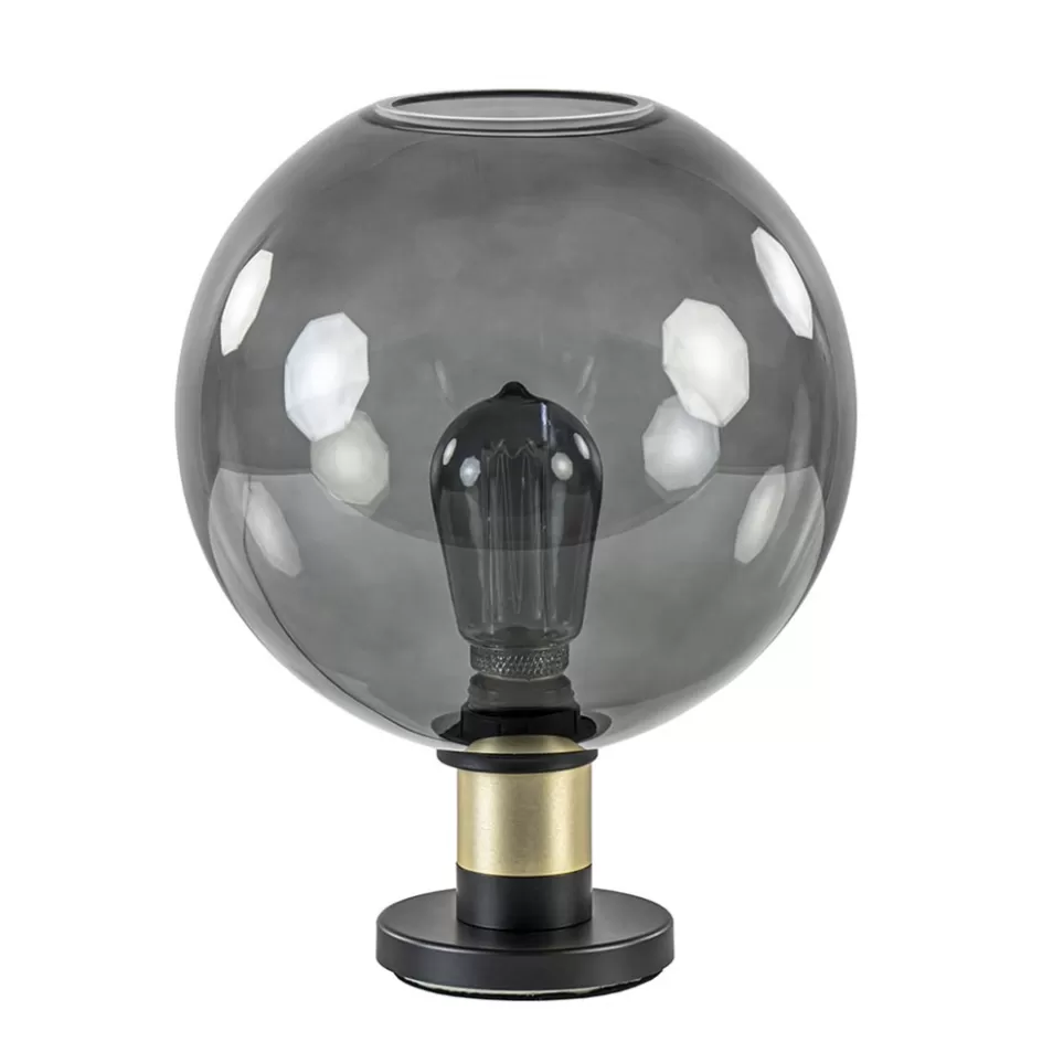 Tafellampen | Klassieke Verlichting>Straluma Tafellamp Lazise 25cm zwart/smoke/goud