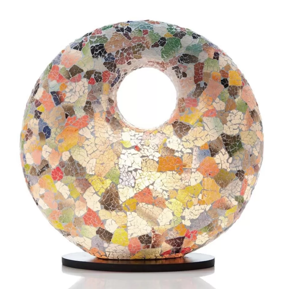 Woonkamerlampen | Slaapkamerlampen>Straluma Tafellamp met gat multicolor mozaic