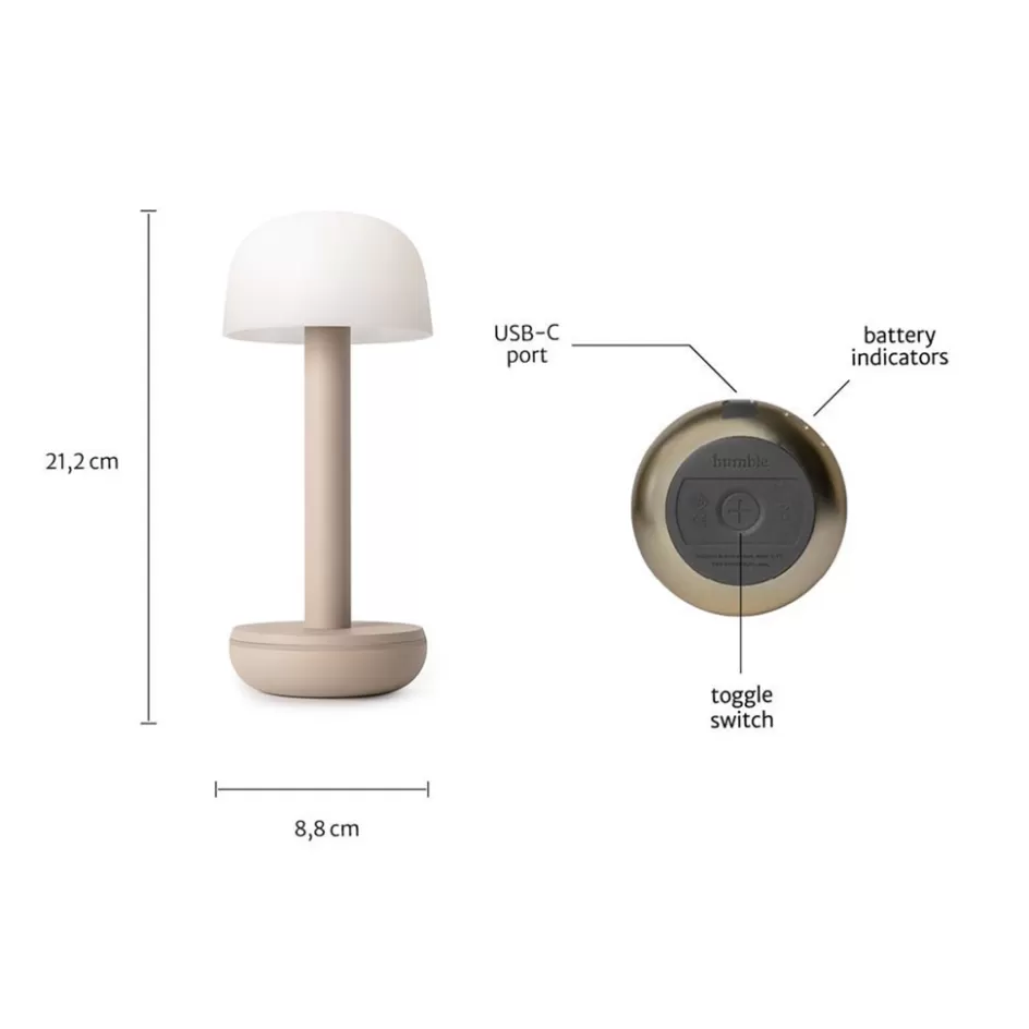 Tafellampen | Eetkamerverlichting>Straluma Tafellamp op batterij beige met frosted kap