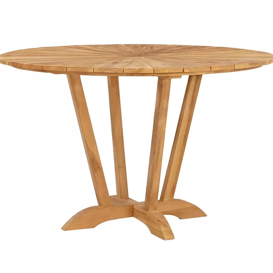 Eettafels>Straluma Teak houten buitentafel rond 130 cm