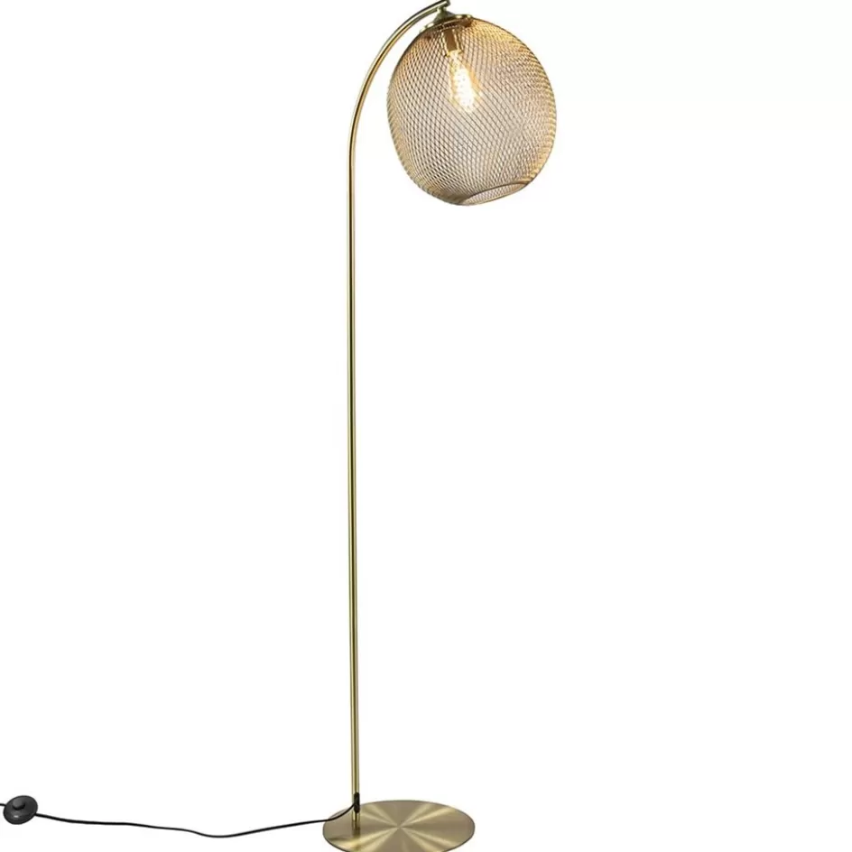 Light and Living | Woonkamerlampen>Straluma Trendy vloerlamp Moroc goud Light and Living