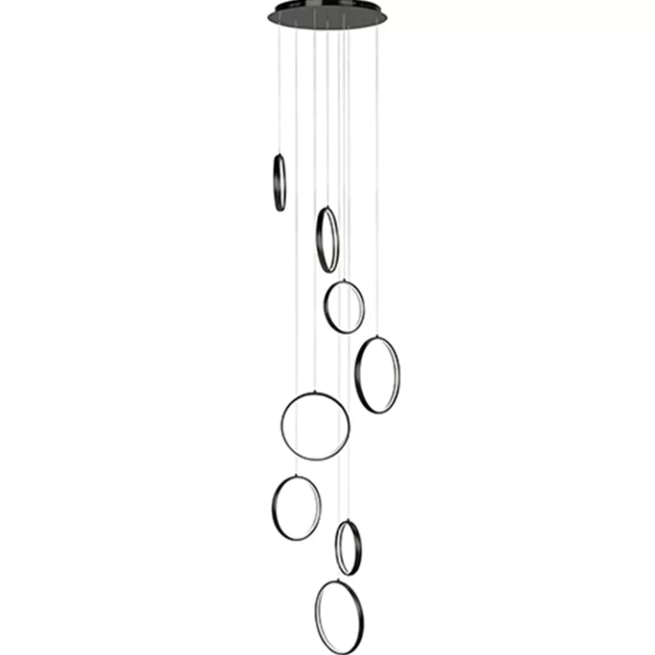 Hanglampen | Videverlichting>Straluma Vide hanglamp 8-L ringen zwart