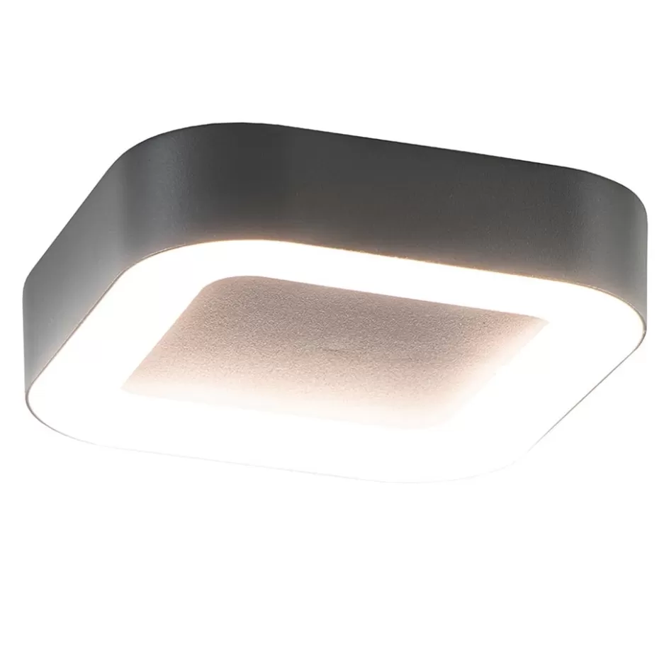 Plafondlampen | Wandlampen>Straluma Vierkante LED buitenlamp antraciet IP54