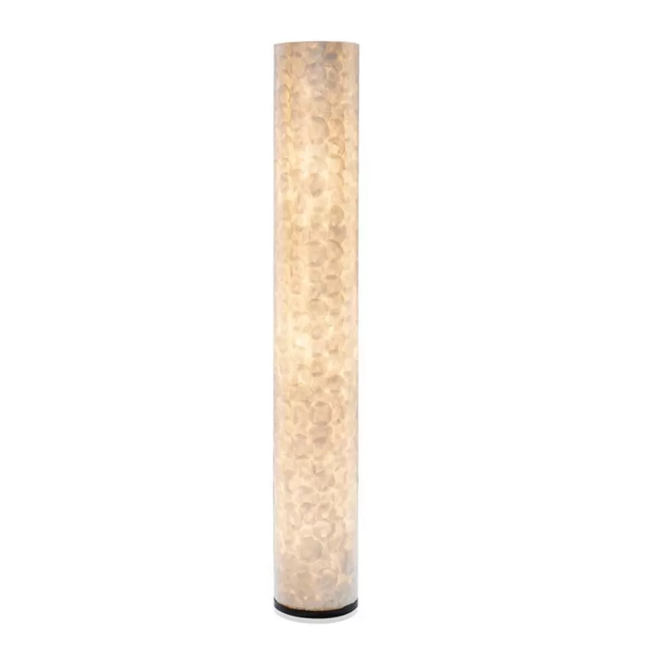 Schelpenlampen | Woonkamerlampen>Straluma Vloerlamp 150 cm cilinder creme schelpen