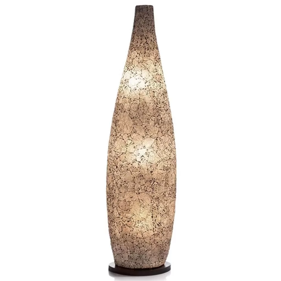 Vloerlampen | Decoratieve Verlichting>Straluma Vloerlamp bottle mozaiek glas zwart/wit