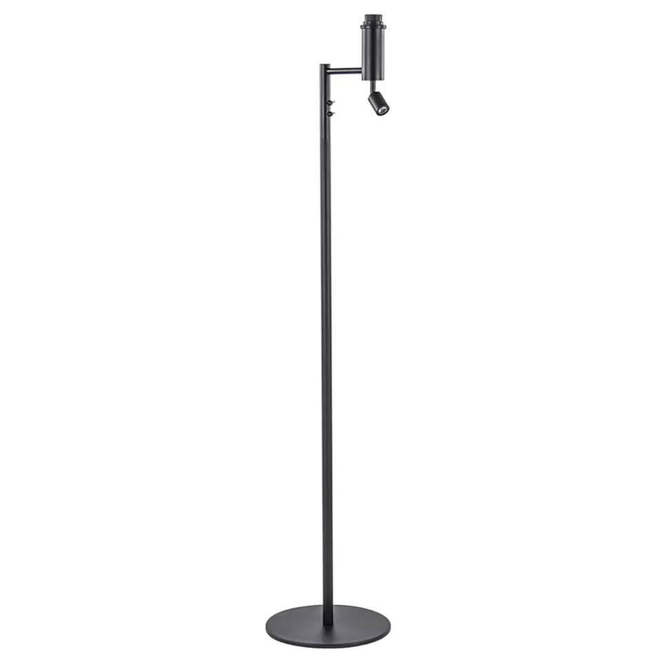 Vloerlampen | Lampenvoeten>Straluma Vloerlamp Havana + leesspot zwart z/kap