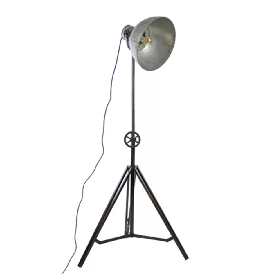 Driepoot lampen | Light and Living>Straluma Vloerlamp Junko driepoot zwart/zink