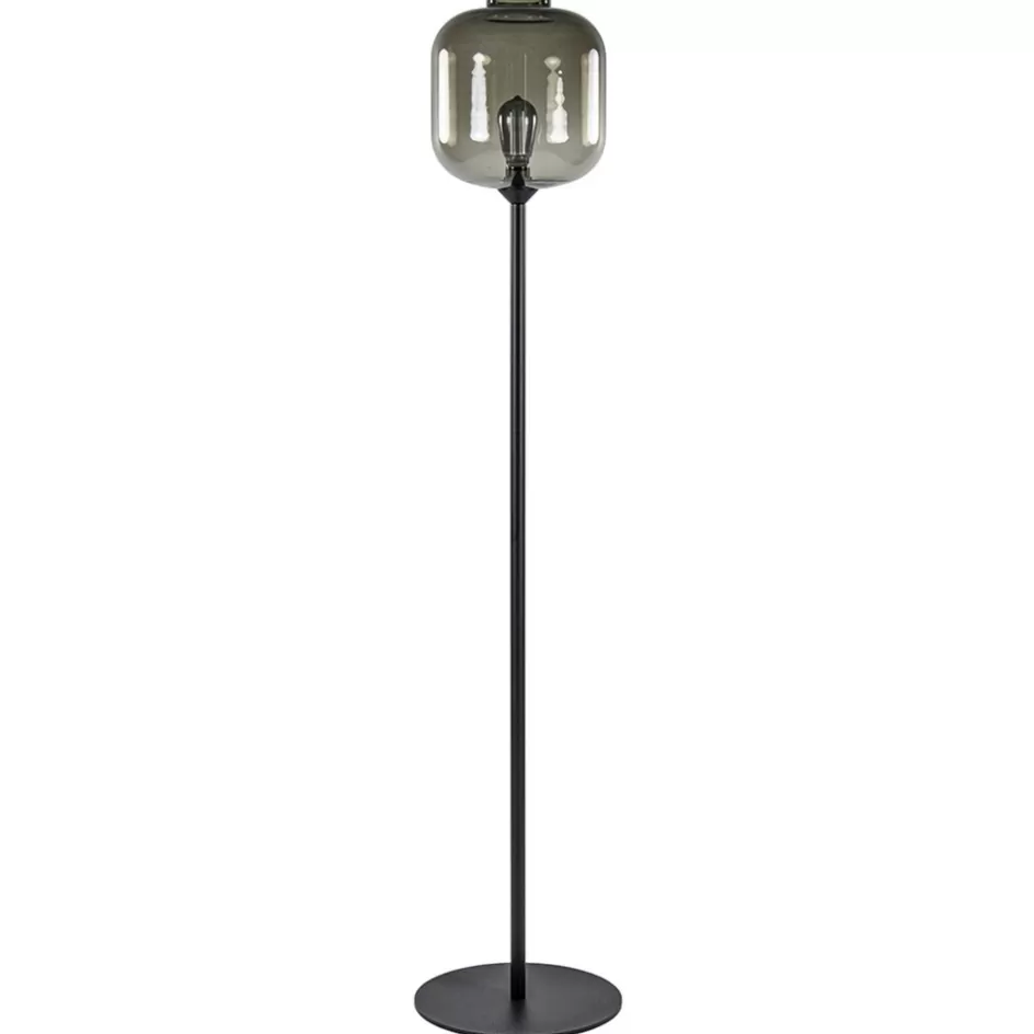 Vloerlampen | Design Verlichting>Straluma Vloerlamp Lett zwart/smoke glas