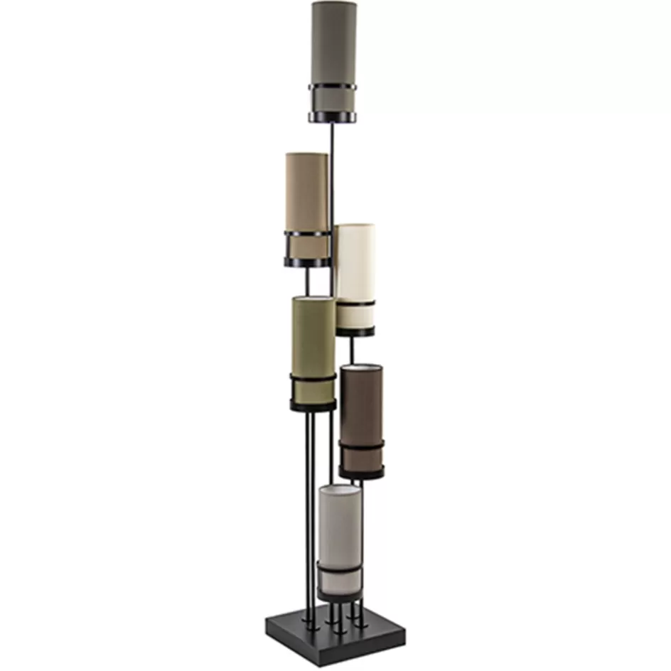 Woonkamerlampen | Slaapkamerlampen>Straluma Vloerlamp Sixt 6l multicolor bruin