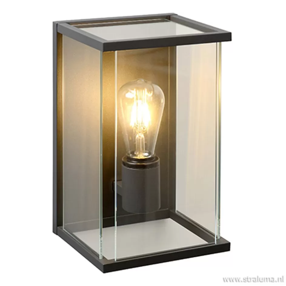 Buitenlampen | Woonkamerlampen>Straluma Wandlamp buiten antraciet/glas IP54