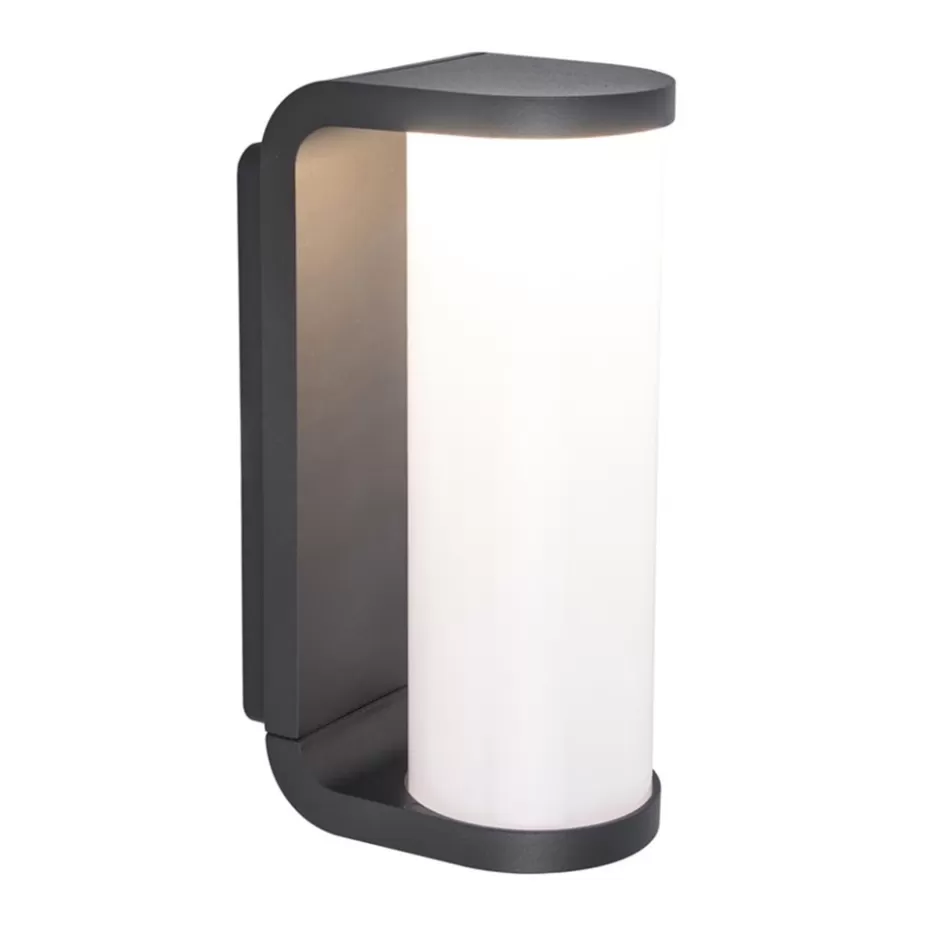 Wandlampen | Buitenlampen>Straluma Wandlamp cilinder buiten grijs IP44 inclusief LED