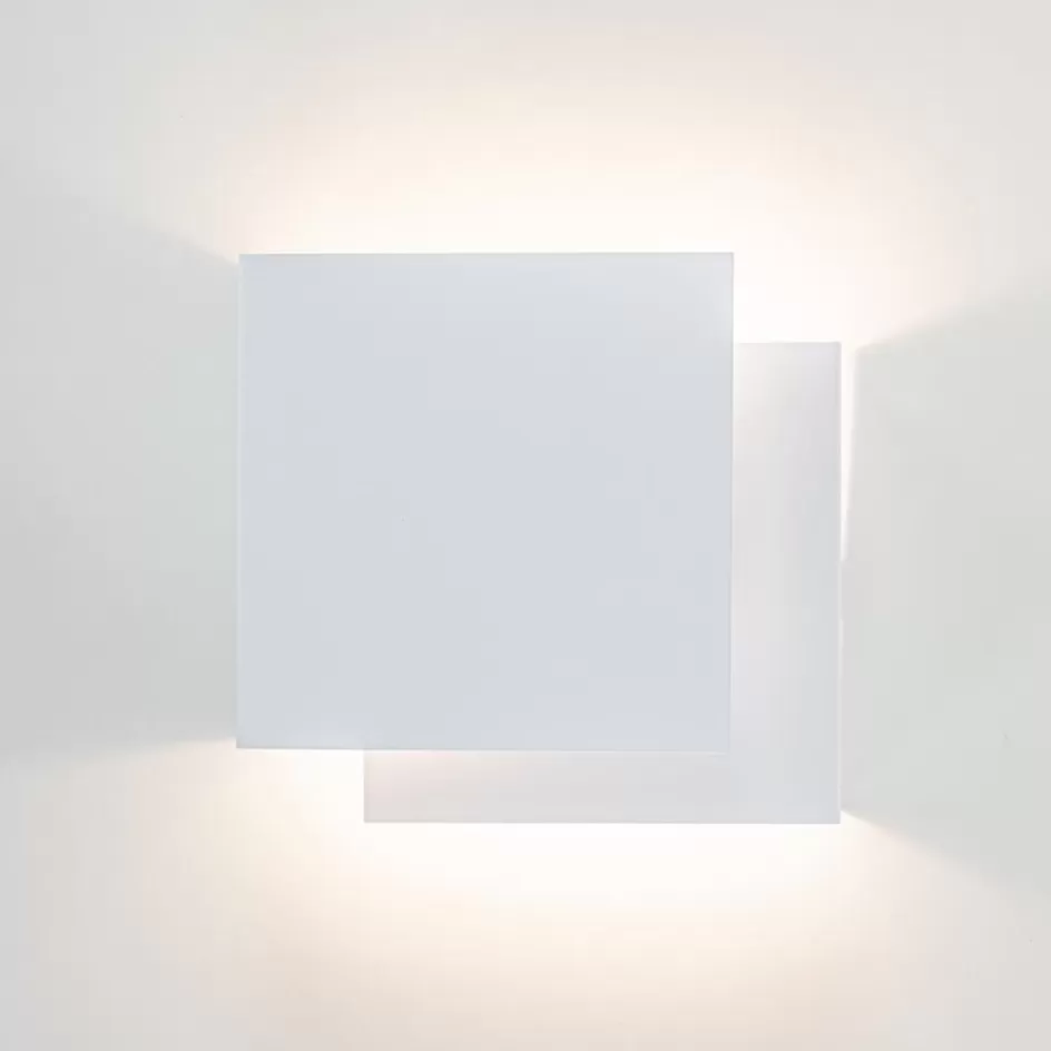 Eetkamerverlichting | Wandlampen>Straluma Wandlamp double square wit metaal