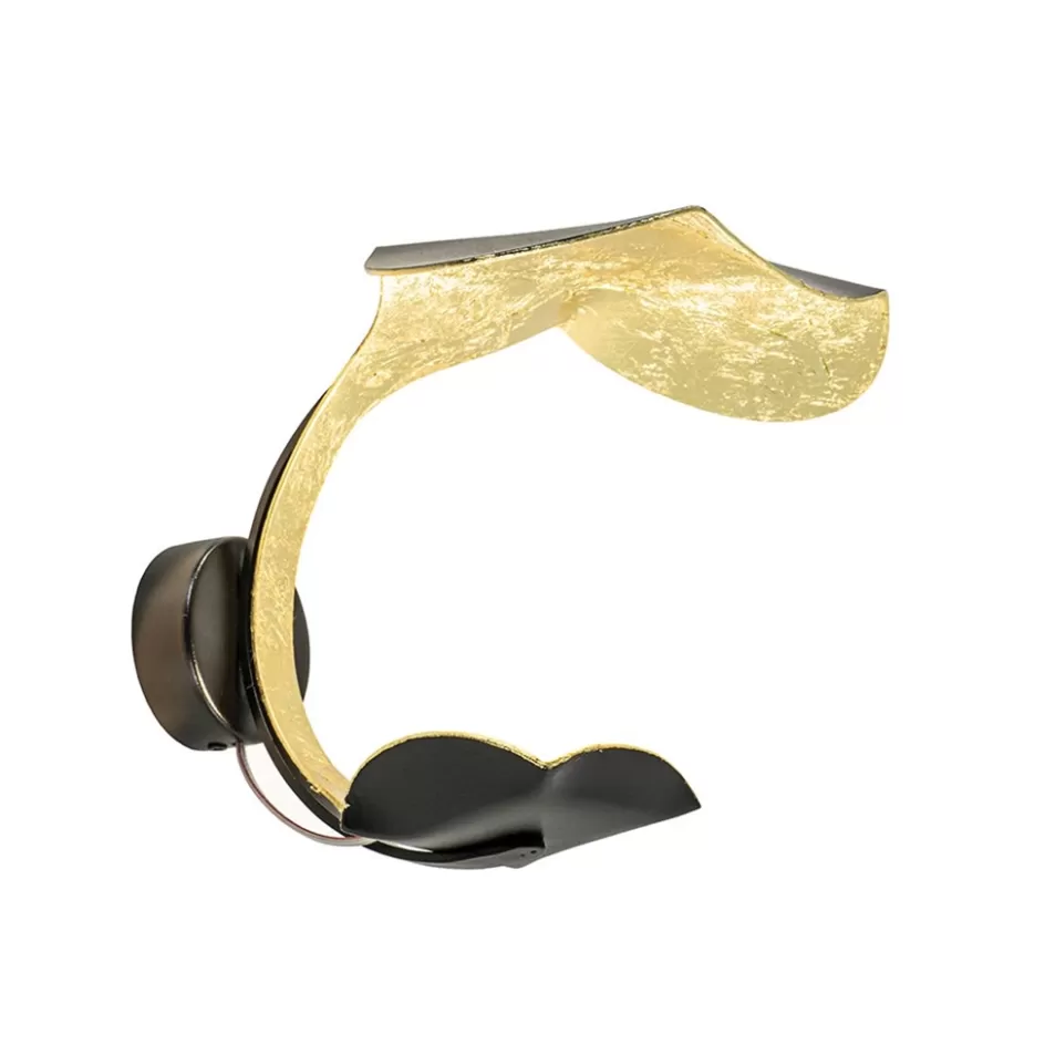 Wandlampen | LED Wandlampen>Straluma Wandlamp Le Gigine zwart/goldleaf 2700k