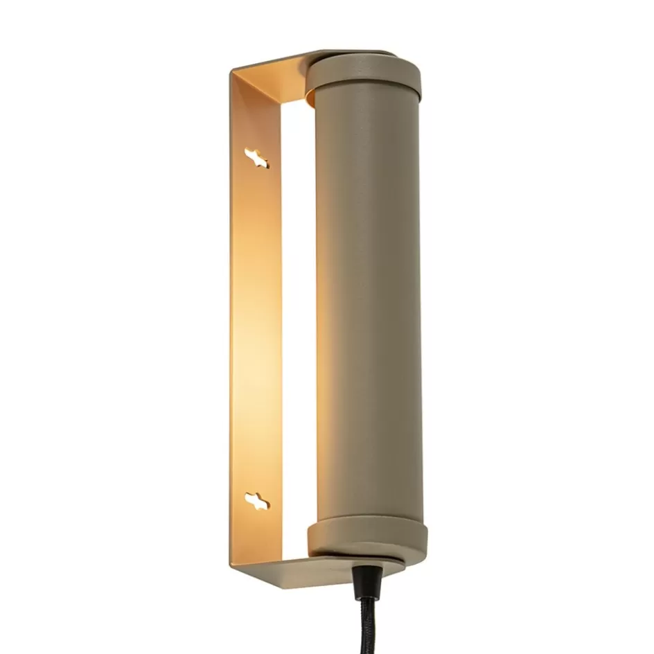 Wandlampen | Landelijke Verlichting>Straluma Wandlamp mat zand E14 met snoer