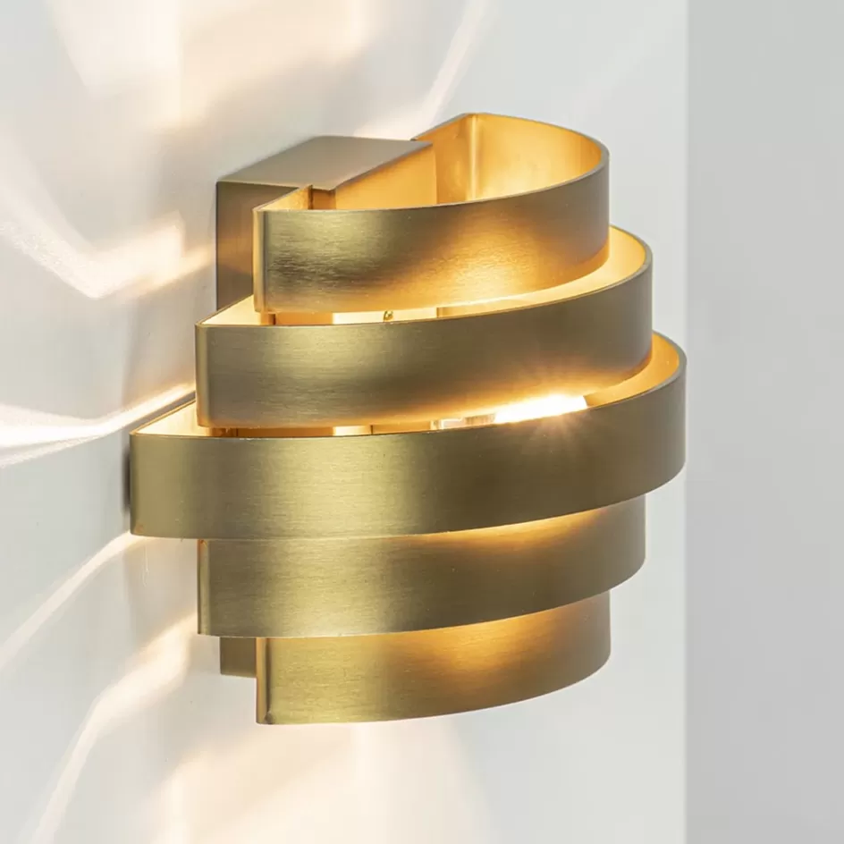 Woonkamerlampen | Slaapkamerlampen>Straluma Wandlamp Scudo brass 20cm